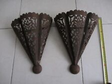 2 Anciennes appliques en fer forgé artisanales