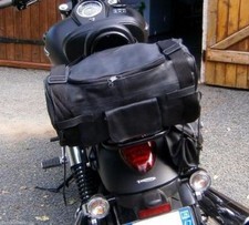 sac rool bag en cuir vachette pour sissy bar harley  softail sportster intruder