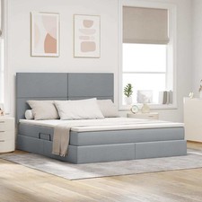 Lit de Rangement avec matelas avec tête de lit Cuir synthétique Moderne vidaXL v