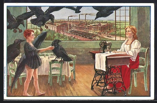 Carte postale femme avec