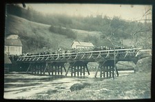 27 LOREY Breuilpont carte photo  INAUGURATION PONT construit 3e GENIE Mars 1924