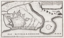 Roses Rosas Catalogne Espagne Gravé Bodenehr 1720