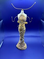 MANNEQUIN PORTE BIJOUX EN RESINE HABILLE D'UNE ROBE DE SOIREE