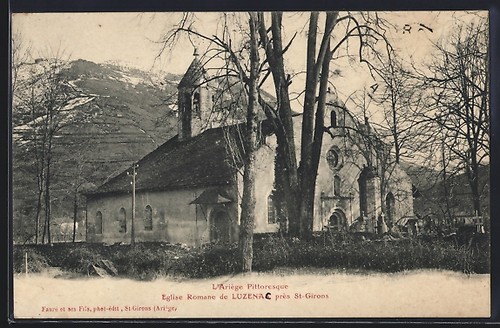 Cpa luzenac église romane - Église,