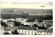 CP 55 MEUSE - Verdun - Vue générale, côté nord  - Le Champ de Mars - Dirigeable