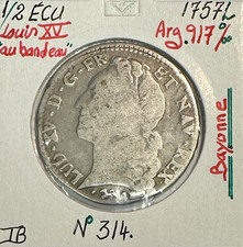 1/2 ECU - LOUIS XV au bandeau