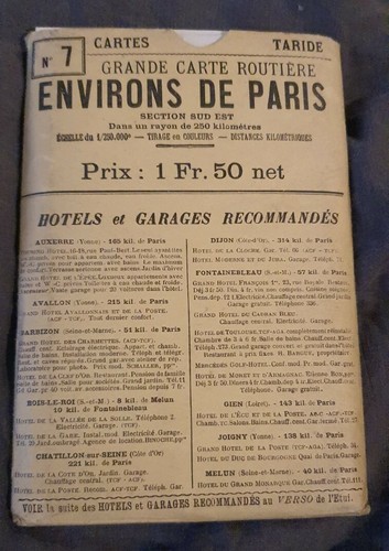 Carte routière ancienne