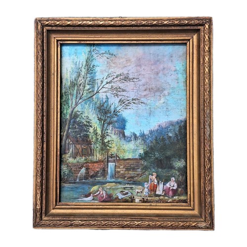 Antique painting oil canvas - antique,