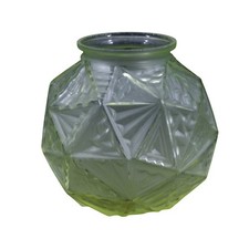 Vase boule en verre moulé