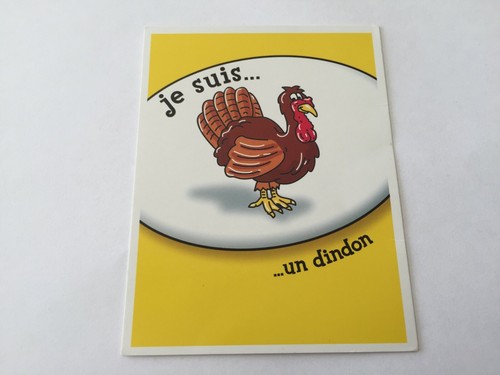Carte suis dindon - suis, pièce