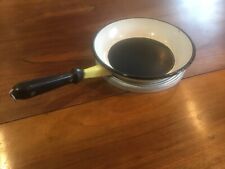 Poêle Tôle Émaillée Jaune 28cm France type le creuset Aubecq