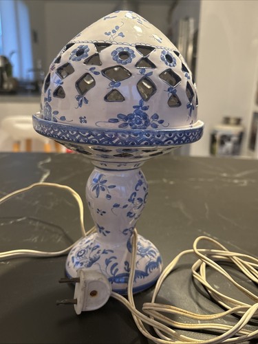 Lampe champignons faïencerie - lampe,