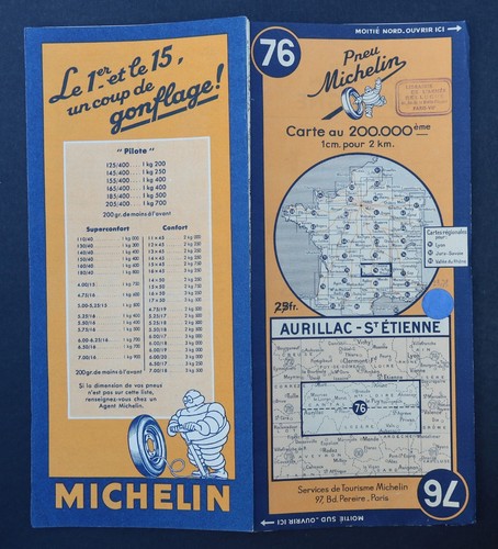 Carte michelin aurillac - carte,