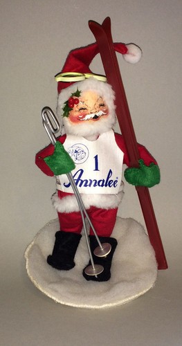 Vintage ski racer santa - ski,