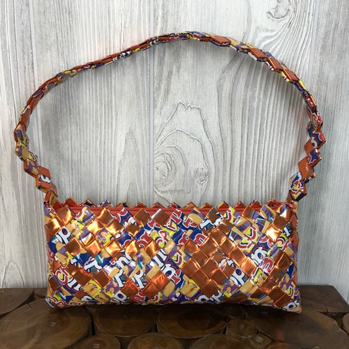 Candy wrapper woven purse - wrapper,