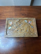 BOITE EN MARBRE MARRON DESSIN