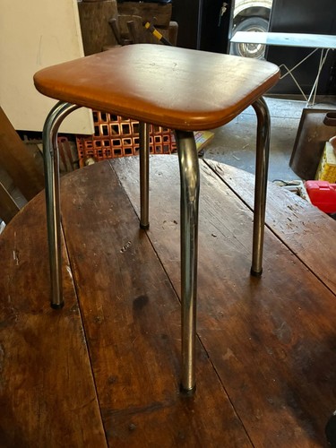 Tabouret skaï marron - en,