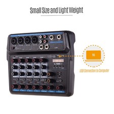 Mini Mixer Audio 6 Canaux BT