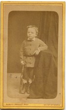 Saint-Etienne Prouzet CDV petit garçon avec carabine photo ancienne fin 19e s.