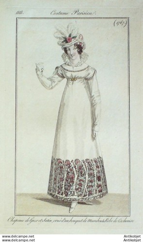 Gravure mode costume parisien - gravure,