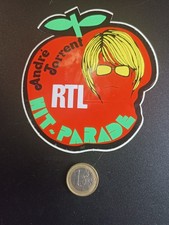 Ancien Autocollant Sticker : ANDRÉ TORRENT - HIT PARADE  / RADIO RTL