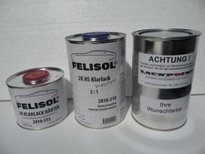 2,5 L. Lot Peinture Auto A Base D'Eau Métallique Couleur au Choix Vernis