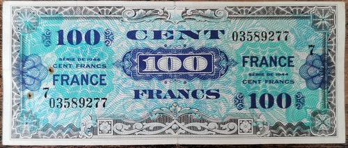 Billet 100 francs 1944 france - 1944,