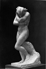 STATUE de EVE, sculptée par RODIN - Gravure du 19eme siècle (sous serpente)