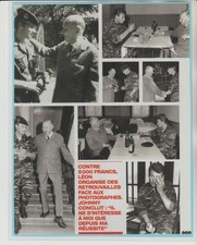 JOHNNY  HALLYDAY   N° 131 : PHOTO DE MAGAZINE  PLASTIFIEE .