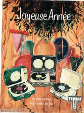 PUBLICITE ADVERTISING 125  1958  TEPPAZ  éléctrophone tourne-disques