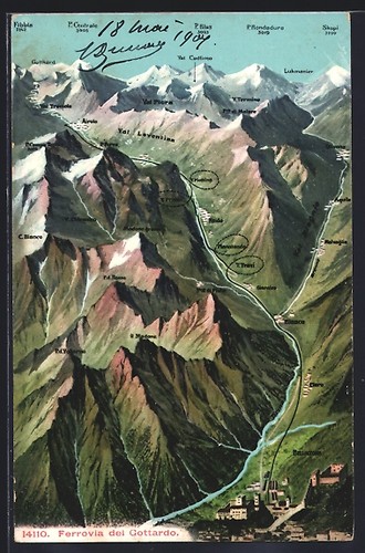 Carte postale ferrovia del - carte,
