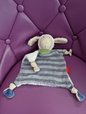 Doudou Plat Mouton Sigikid Blanc Gris