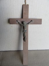 C536 Ancien Crucifix Christ en