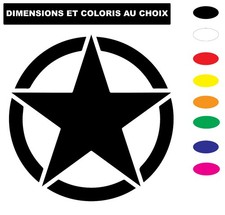 Sticker Autocollant Étoile US Armée – Vinyle Jeep 4x4 Moto Casque