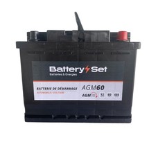 BATTERIE AUTO BATTERYSET START STOP AGM60 12V 60AH 680A