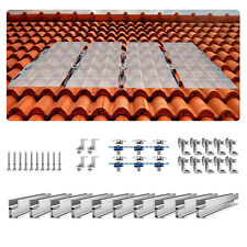 VEVOR Support de Fixation de Panneaux Solaires avec Rails et Pinces pour Toits