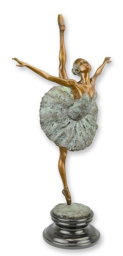 Sculpture bronze ballerine - bronze,