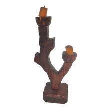 BOUGEOIR CHANDELIER BOIS FORME BRANCHE