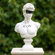 Grand buste sculpture pop art