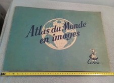 Rare  Album Atlas Du Monde En Images Margarine Cema An 1955 Manque 1 Image 