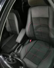 Alcantara Cuir Noir Rouge