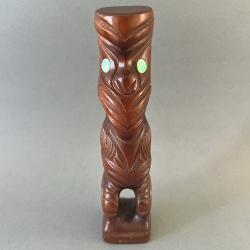 Statuette tiki bois sculpté - statuette,