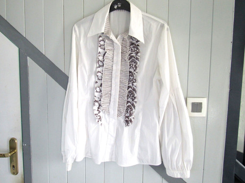 Chemise blanche jabot m - à,
