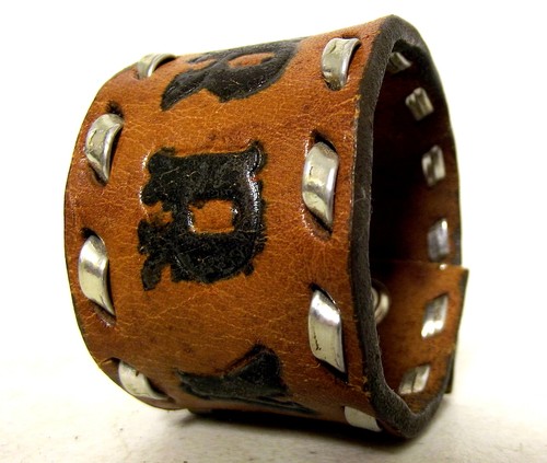 Reclaimed leather cuff - reclaimed,