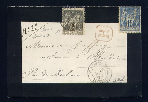 Rare lettre aubin sur - rare,