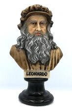 Statuette Buste Léonard De Vinci Statuette Décorative Statuine Couleurs