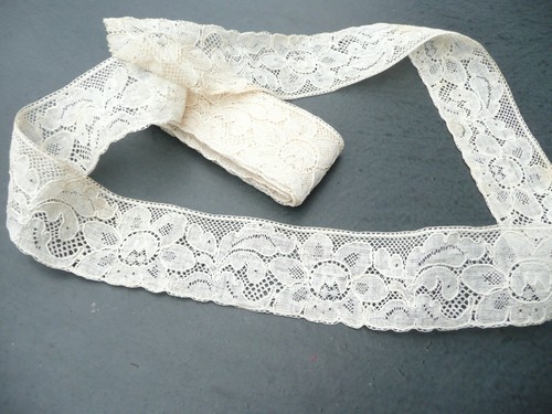 Dentelle ancienne en coton - dentelle,