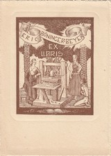 Exlibris Livre D'Art Manuel Bujados 1889-1954 Presse À Imprimer Acte Palmiers