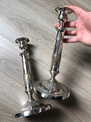 Ancienne paire bougeoirs - ancienne,