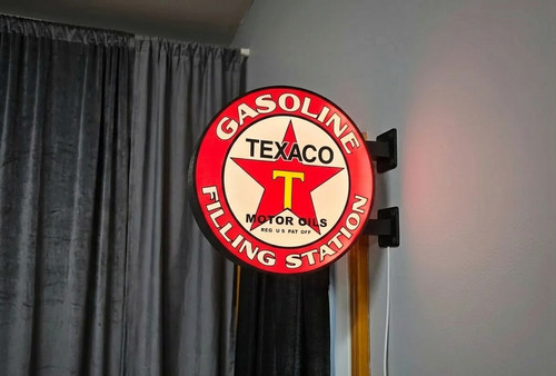 Enseigne lumineuse texaco - lumineuse,